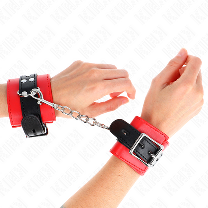 KINK - CANELLERES VERMELL AMB CORRETJA NEGRE AJUSTABLE 17-28 CM X 6 CM