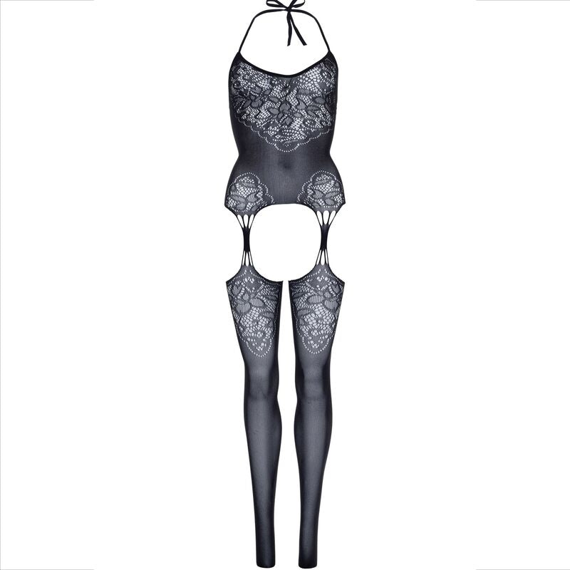 Medias de encaje LEG AVENUE Bodystocking con diseño elegante y transparente, ajustadas a la figura para un estilo seductor.