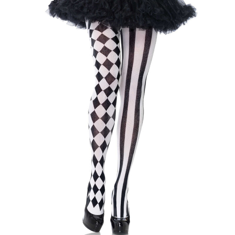 LEG AVENUE - MITGES ARLEQUIN NEGRE/BLANC