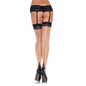 Medias con tacón cubano y costura trasera en tono nude de LEG AVENUE HOSIERY, diseño elegante y seductor.