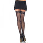 Leg Avenue red net stockings with back seam detail, featuring a swirling effect, displayed on a neutral background.