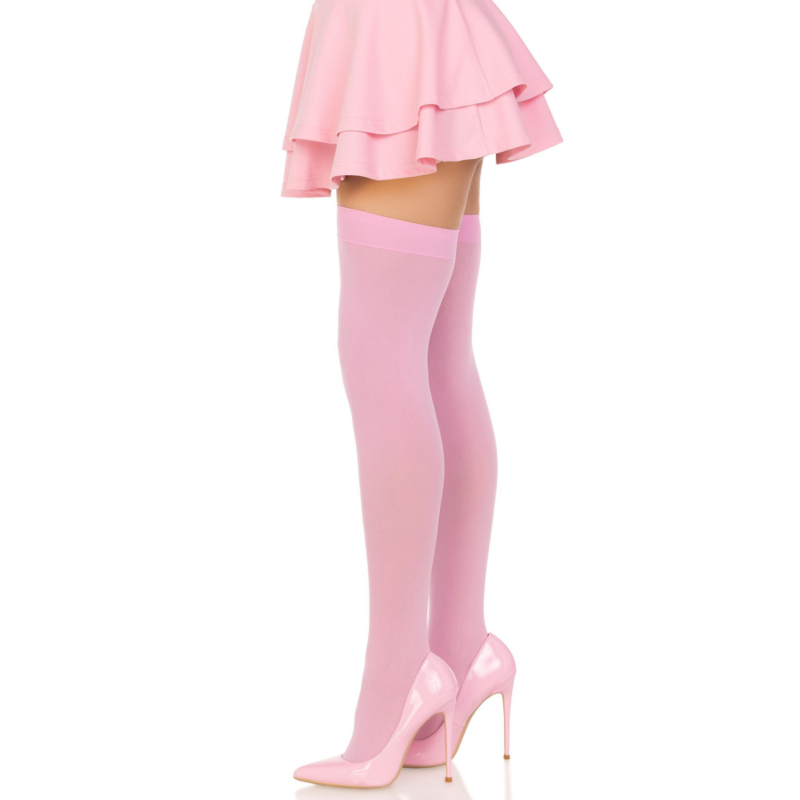 Medias de nailon rosa de LEG AVENUE HOSIERY, medias elegantes y delicadas para usar con estilo y comodidad.