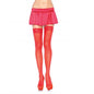 Medias rojas con encaje superior de LEG AVENUE HOSIERY, diseño elegante y sexy para ocasiones especiales.