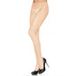 Beige nylon panties with an open crotch from LEG AVENUE, featuring a smooth texture and delicate design.