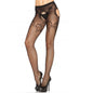 Elegant black embroidered panties from LEG AVENUE, featuring intricate lace details and a chic design.
