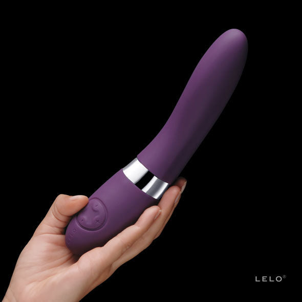 Vibrador de lujo LELO ELISE 2 de color morado, diseño elegante y ergonómico para placer íntimo.
