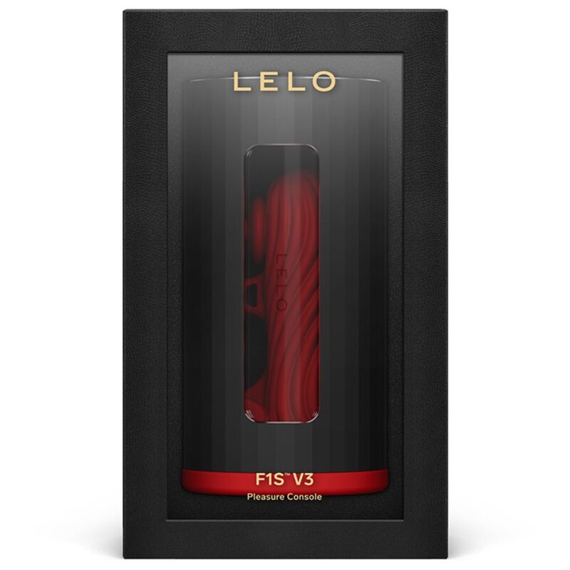 Masturbador masculino LELO F1S V3 de color rojo con textura interior y diseño ergonómico para mayor placer.