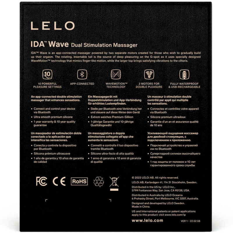 LELO - IDA WAVE MASSATGE PARELLES NEGRE