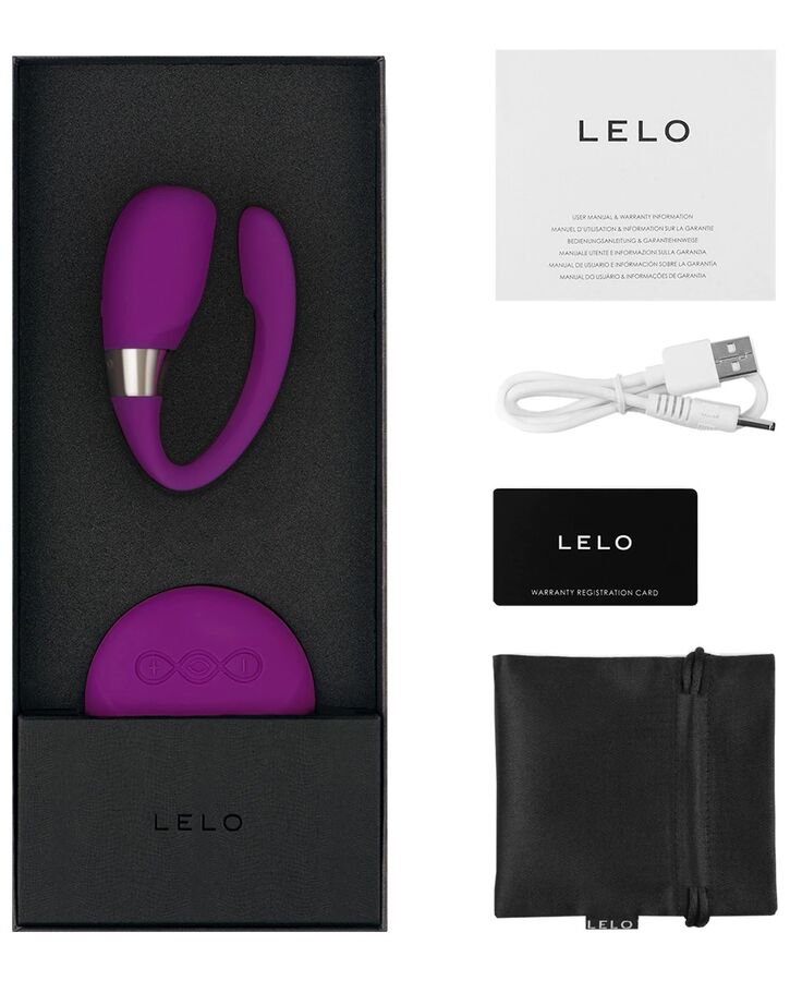 LELO Insignia Tiani 3, purple massager designed for couples, showcasing its sleek design and ergonomic shape.