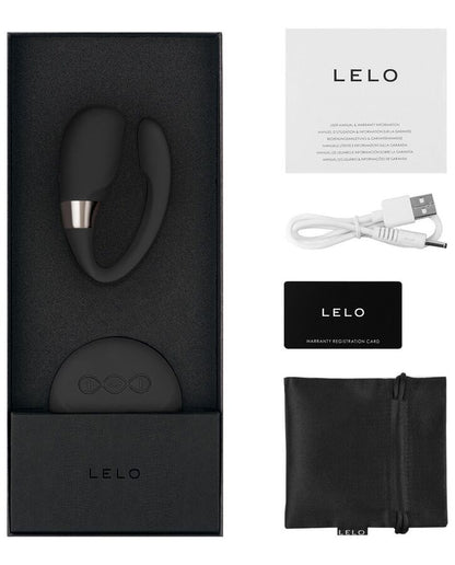 LELO Insignia Tiani 3 black massager with ergonomic design and dual motors for enhanced pleasure.