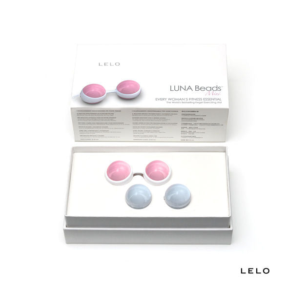 LELO LUNA BOLAS KEGEL, elegant kegel exercise balls in soft silicone, displayed on a neutral background.