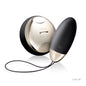 LELO Lyla 2 Insignia Design Edition black massage egg on a soft surface, showcasing its sleek, elegant design.