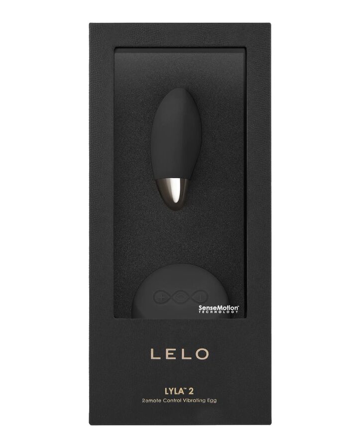 LELO Lyla 2 Insignia Design Edition black massage egg, featuring sleek curves and a luxurious finish.