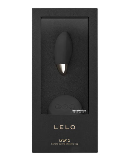 LELO Lyla 2 Insignia Design Edition black massage egg, featuring sleek curves and a luxurious finish.