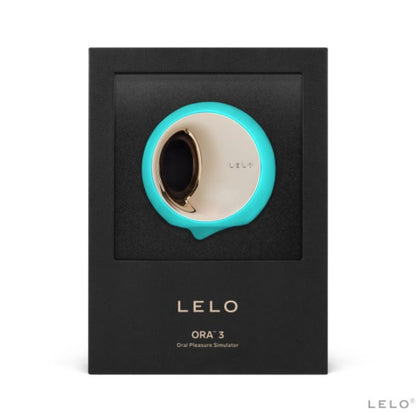 Estimulador sexual LELO ORA 3 para sexo oral en color verde agua, con diseño ergonómico y suave silueta.