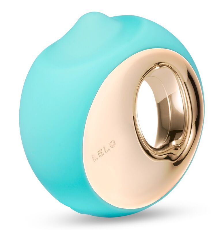 Estimulador de sexo oral LELO ORA 3 en color verde agua, con diseño ergonómico y superficie suave para placer y estimulación.