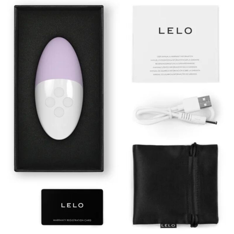 Masajeador de clítoris LELO SIRI 3 en color lavanda, diseñado para masaje y estimulación íntima femenina.