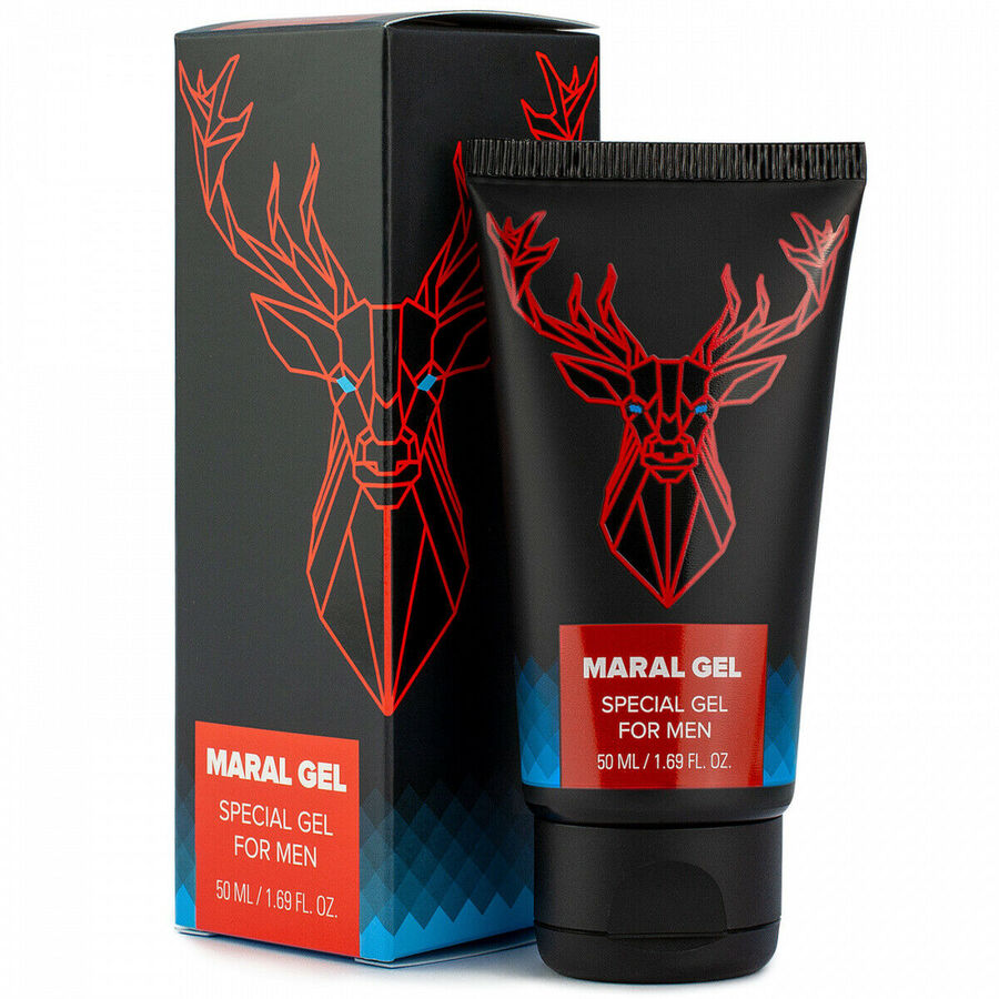 Gel MARAL para aumento de pene de 50 ml, frasco con tapa en la imagen, fórmula para mejorar el tamaño y rendimiento masculino.