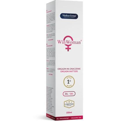 Gel íntimo femenino WIN WOMAN de MEDICA GROUP, frasco de 150 ml, con fórmula suave para cuidado íntimo femenino.