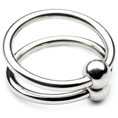 Metal Hard double steel ring, 30mm diameter, showcasing a sleek design with a shiny metallic finish.