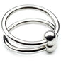 Metal Hard double steel ring, 30mm diameter, showcasing a sleek design with a shiny metallic finish.