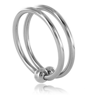 Double steel ring, 30mm diameter, from METAL HARD, showcasing a sleek metallic finish and sturdy design.