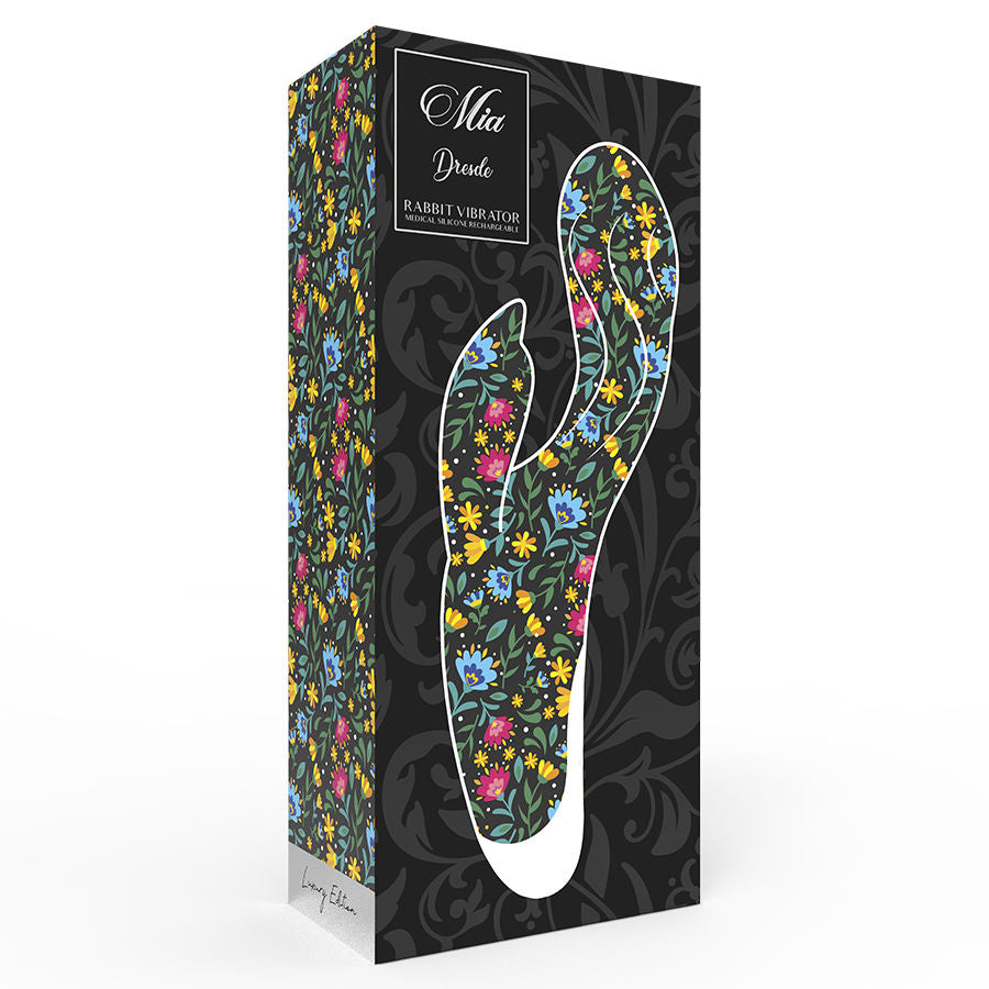 Vibrador azul turquesa de la marca MIA, con forma ergonómica y superficie lisa para uso íntimo.