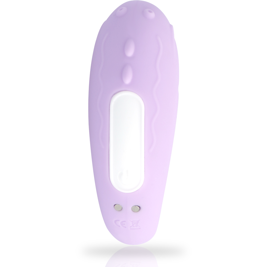 Control remoto para parejas MIA, dispositivo compacto y moderno con botones visibles para fortalecer la conexión.