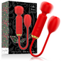 MIA Toscana Double Pleasure Wand and Huevo Vibrador with sleek design, textured surface, and versatile use for intimate pleasure.