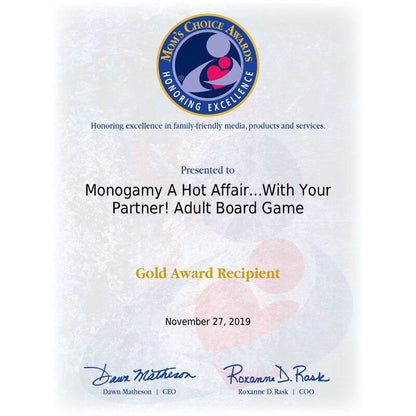 Couples' erotic game MONOGAMY featuring colorful cards and playful accessories for intimacy and fun.