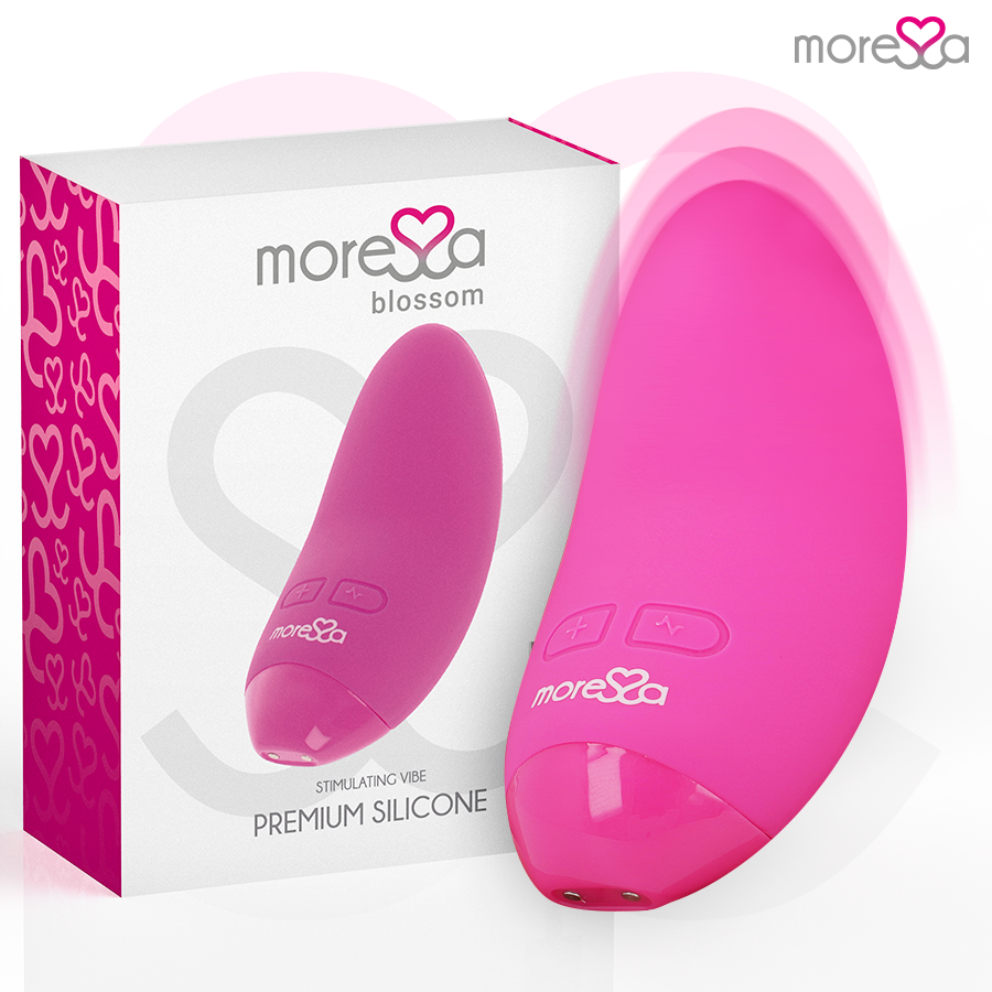 Masajeador personal MORESSA Blossom de color rosa, con diseño ergonómico y funciones de masaje facial y corporal.