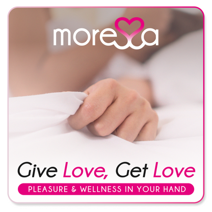 MORESSA Brad Premium silicone rechargeable in black, showcasing sleek design and texture in a modern setting.