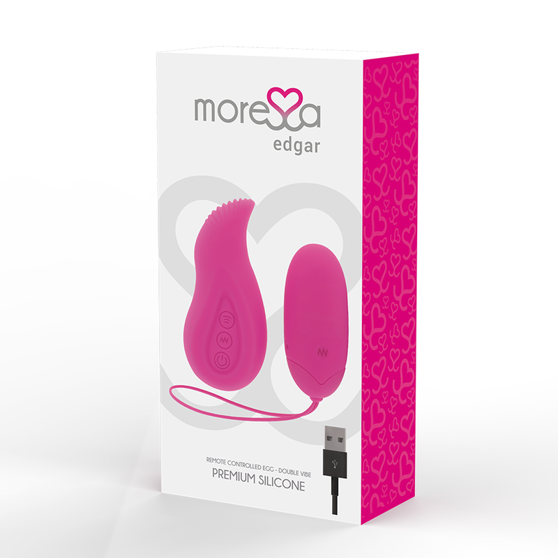 MORESSA - EDGAR DUO SET REMOTE EGG AND CONTROLLER WITH BUILT-IN VIBRATION PREMIUM SILICONE REMOTE CONTROL