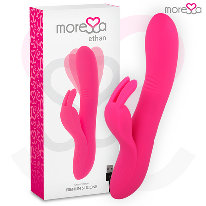 MORESSA Ethan wave effect rechargeable silicone vibrator with powerful vibration, premium design, and sleek finish.