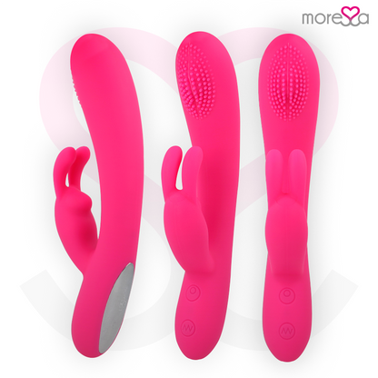 Dispositivo sexual MORESSA GINO TICKLING VAGINAL de silicona premium recargable, con diseño ergonómico y superficie suave.