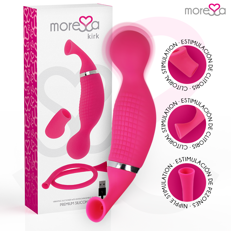 MORESSA - KIRK DUO SUCCIONADOR + MASSATGE MULTI PRESTACIONS PREMIUM SILICONE RECARREGABLE