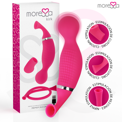 MORESSA - KIRK DUO SUCCIONADOR + MASSATGE MULTI PRESTACIONS PREMIUM SILICONE RECARREGABLE