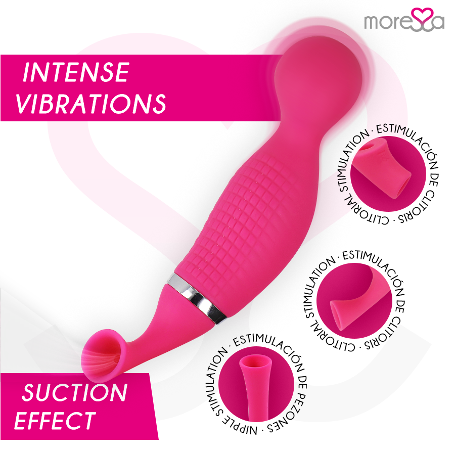 MORESSA - KIRK DUO SUCCIONADOR + MASSATGE MULTI PRESTACIONS PREMIUM SILICONE RECARREGABLE