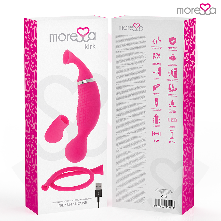 MORESSA - KIRK DUO SUCCIONADOR + MASSATGE MULTI PRESTACIONS PREMIUM SILICONE RECARREGABLE