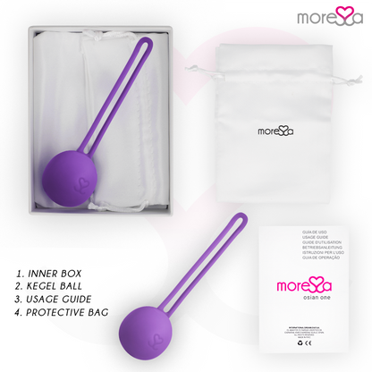 Másssa Osian One entrenamiento suelo pélvico de silicona lila, 51g, con diseño ergonómico y material premium.
