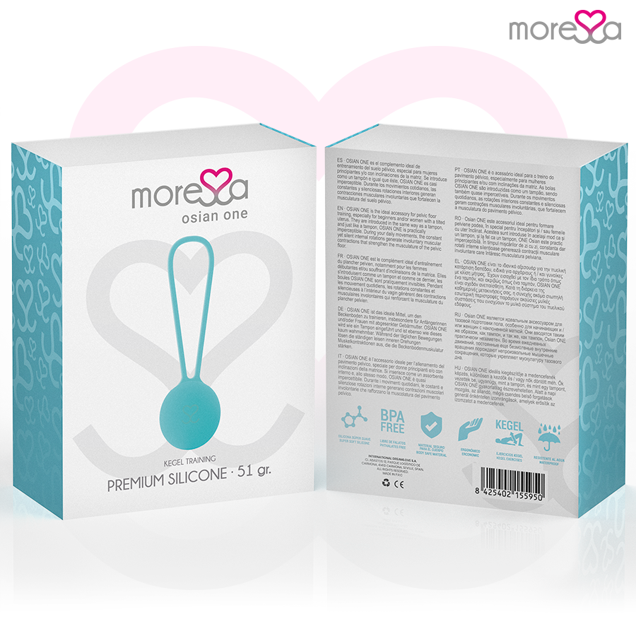 MORESSA - OSIAN ONE ENTRENAMENT SÒL PÈLVIC 51gr PREMIUM SILICONA TURQUESA
