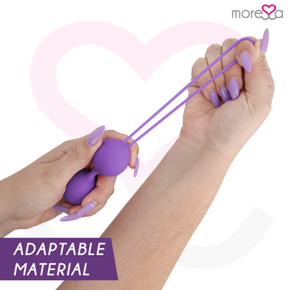 MORESSA - OSIAN THREE PELVIC FLOOR TRAINING 85 gr PREMIUM SILICONE PURPLE