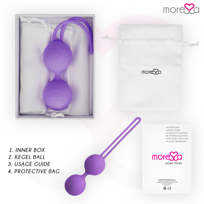 MORESSA - OSIAN THREE PELVIC FLOOR TRAINING 85 gr PREMIUM SILICONE PURPLE