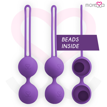 MORESSA - OSIAN THREE PELVIC FLOOR TRAINING 85 gr PREMIUM SILICONE PURPLE