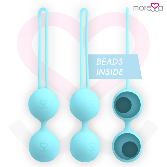 MORESSA - OSIAN THREE PELVIC FLOOR TRAINING 85g PREMIUM SILICONE TURQUOISE