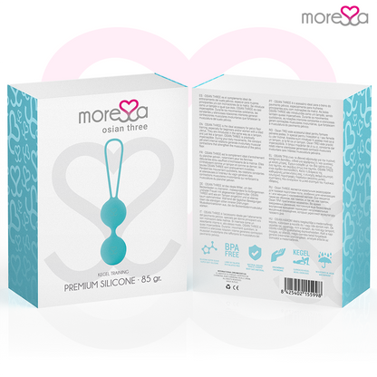 MORESSA - OSIAN THREE ENTRENAMENT SÒL PÈLVIC 85 gr PREMIUM SILICONA TURQUESA