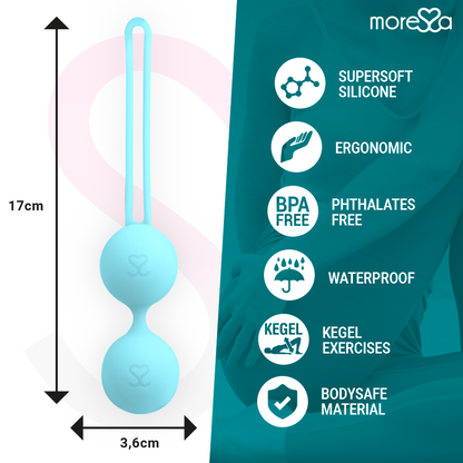 MORESSA - OSIAN THREE ENTRENAMENT SÒL PÈLVIC 85 gr PREMIUM SILICONA TURQUESA