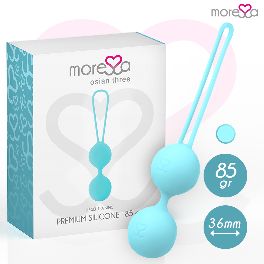 MORESSA - OSIAN THREE ENTRENAMENT SÒL PÈLVIC 85 gr PREMIUM SILICONA TURQUESA