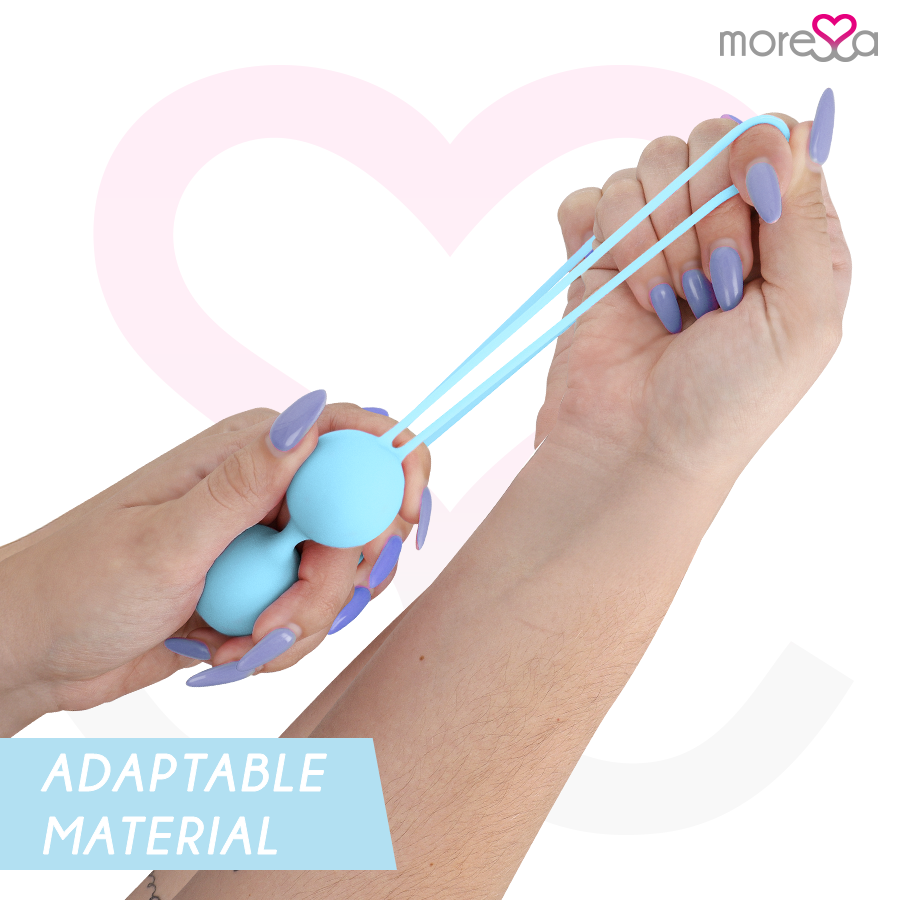 MORESSA - OSIAN TWO PELVIC FLOOR TRAINING 101g PREMIUM SILICONE TURQUOISE