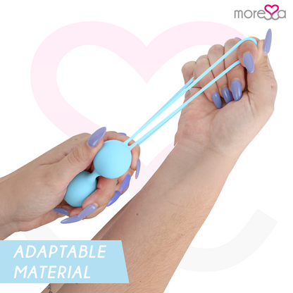 MORESSA - OSIAN TWO PELVIC FLOOR TRAINING 101g PREMIUM SILICONE TURQUOISE